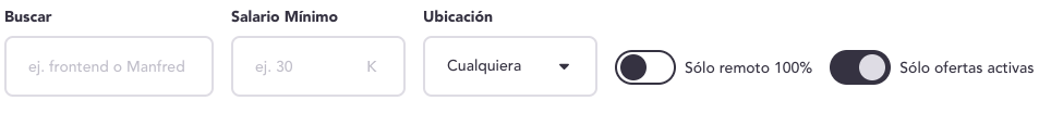 Campo de búsqueda en el listado