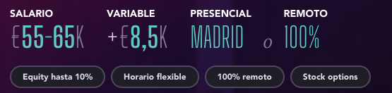 Equity y variable. Mejoras en la página de ofertas