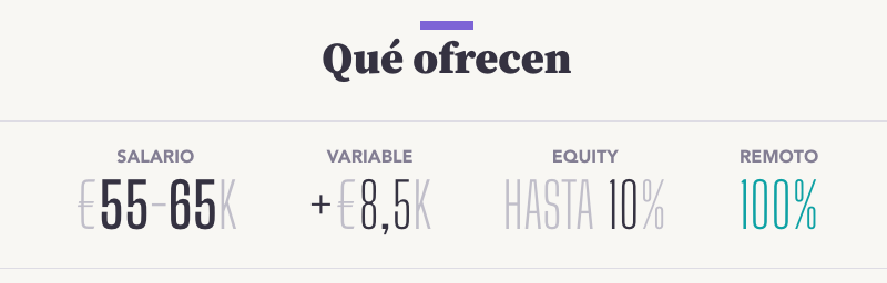 Equity y variable - Mejoras en la página de ofertas